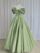 Gorgeous Green A-Line Strapless Sleeveless Bubble Maxi Long Party Prom Dresses,Evening Gowns,FM50