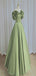 Gorgeous Green A-Line Strapless Sleeveless Bubble Maxi Long Party Prom Dresses,Evening Gowns,FM50