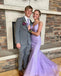 Elegant Purple Mermaid Spaghetti Straps Sleeveless Lace Maxi Long Party Prom Dresses, Evening Gowns, FM351