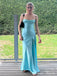 Elegant Baby Blue Mermaid Spaghetti Strap Popular Maxi&nbsp;Long Evening Gowns, Formal, Birthday Party, FM478