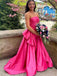 Elegant Pink A-Line Strapless Popular Maxi Long Evening Gowns, Formal Evening Gowns, Birthday Party, FM412