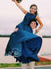 Elegant Blue A-Line Spaghetti Strap Popular Maxi&nbsp;Long Evening Gowns, Formal, Birthday Party, FM489