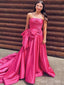 Elegant Pink A-Line Strapless Popular Maxi Long Evening Gowns, Formal Evening Gowns, Birthday Party, FM412