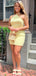 Elegant Yellow Halter Sleeveless Popular Short Homecoming Prom Dress, CPH221