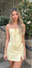 Two Pieces Spaghetti Straps Sleeveless Popular Short Homecoming Prom Dress, CPH222