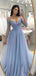 Elegant A-Line V-Neck 3/4 sleeve Popular Maxi Long Evening Gowns, Formal Evening Gowns, Birthday Party, FM415