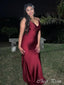 Gorgeous Red Mermaid Spaghetti Strap Popular Maxi Long Party Prom Dresses,Evening Dress Online, FM496