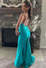 Charming Peacock Mermaid V Neck Halter Maxi Long Party Prom Dresses,Evening Gowns,FM65