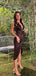 Sexy Black Spaghetti Straps V Neck Sleeveless Maxi Long Party Prom Dresses, Evening Gowns, FM355