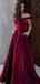 Elegant Red A-Line Off-Shoulder Popular Maxi Long Party Prom Dresses,Evening Dress Online, FM503