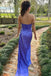 Elegant Lilac Mermaid Strapless Sleeveless Side Slit Maxi Long Party Prom Dresses,Evening Gowns,FM66