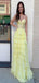 Gorgeous Light Yellow A-Line Strapless Lace Applique Ruffle Long Party Prom Dresses,Evening Gowns,FM68