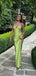 Sexy Green Mermaid Strapless Spaghetti Strap Popular Maxi Long Party Prom Dresses,Evening Dress Online, FM509