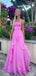 Elegant Pink A-Line Strapless Sleeveless Ruffle Maxi Long Party Prom Dresses,Evening Gowns,FM71