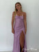 Elegant Purple Mermaid&nbsp;Spaghetti Strap Side Slit Popular Maxi Long Party Prom Dresses,Evening Dress Online, FM514