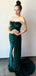 Elegant Green Mermaid Off&nbsp;Shoulder Side Slit&nbsp;Popular Maxi Long Party Prom Dresses,Evening Dress Online, FM525