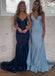 Simple Mermaid Halter V Neck Sleeveless Long Party Formal Prom Dresses,Evening Gowns,FM83