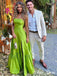 Elegant Lime Green Strapless A-line Side Slit&nbsp;Popular Maxi Long Party Prom Dresses,Evening Dress Online, FM537