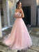 Sexy Pink A-Line Strapless Lace Up Applique Long Party Formal Prom Dresses,Evening Gowns,FM85