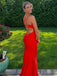 Sexy Red V-Neck Mermaid&nbsp;Popular Maxi Long Party Prom Dresses,Evening Dress Online, FM539