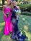 Elegant Blue Halter Mermaid Popular Maxi Long Party Prom Dresses,Evening Dress Online, FM545