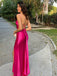 Elegant Pink Spaghetti Strap Mermaid Popular Maxi Long Party Prom Dresses,Evening Dress Online, FM551