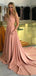 Elegant Pink Halter A-Line Popular Maxi Long Party Prom Dresses,Evening Dress Online, FM556