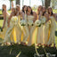 Simple Yellow Strapless Mermaid Dresses for Maid of Honor, Bridesmaid Dresses, CP387