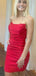 Elegant Red Strapless Tight Strapless Sleeveless Popular Short Homecoming Prom Dress, CPH296