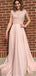 Elegant Pink Jewel A-Line Popular Maxi Long Party Prom Dresses,Evening Dress Online, FM562