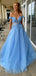 Gorgeous A-Line Off Shoulder V Neck Applique Maxi Long Party Prom Dresses,Evening Gowns,FM96