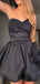 Cute Black Sweetheart Ball Gown Sleeveless Popular Short Homecoming Prom Dress, CPH302