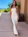 Elegant White Strapless Mermaid&nbsp;Popular Maxi Long Party Prom Dresses,Evening Dress Online, FM565