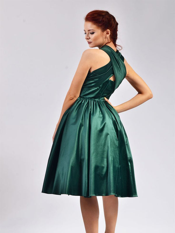 Elegant Green Halter Ball Gown Sleeveless Popular Short Homecoming Prom Dress, CPH304