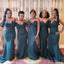 Unique Mermaid Strapless Popular Cheap Long Wedding Party Bridesmaid Dresses Online, CP100