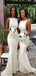 Charming White Mermaid Sleeveless Popular Cheap Long Wedding Party Bridesmaid Dresses Online, CP102