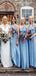 Mismatched A-Line Elegant Cheap Long Wedding Party Bridesmaid Dresses Online, CP107