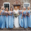 Mismatched A-Line Elegant Cheap Long Wedding Party Bridesmaid Dresses Online, CP107