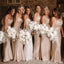 Charming Mermaid Spaghetti Straps Popular Cheap Long Wedding Party Bridesmaid Dresses Online, CP121