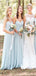 Elegant A-Line Chiffon Strapless Popular Cheap Long Wedding Party Bridesmaid Dresses Online, CP128