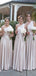 Elegant A-Line One Shoulder Side Slit Cheap Popular Long Wedding Party Bridesmaid Dresses Online, CP165