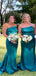 Unique Mermaid Strapless Sleeveless Cheap Popular Long Wedding Party Bridesmaid Dresses Online, CP166