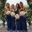 Sexy Mermaid V Neck Spaghetti Straps Cheap Popular Long Wedding Party Bridesmaid Dresses Online, CP168