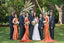 Mismatched Burnt Orange Mermaid Cheap Popular Long Wedding Party Bridesmaid Dresses Online, CP175