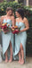 Unique Mermaid Strapless Sleeveless Cheap Popular Long Wedding Party Bridesmaid Dresses Online, CP182