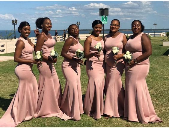 Mismatched Pink Mermaid Sexy Cheap Long Bridesmaid Dresses Online,CP24 – CheerProm
