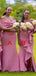 Mismatched Pink Unique Mermaid Cheap Popular Long Wedding Party Bridesmaid Dresses Online, CP199