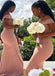 Elegant Mermaid Off Shoulder V Neck Cheap Long Bridesmaid Dresses Online,CP25