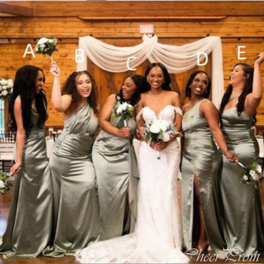 Mismatched Mermaid Cheap Popular Long Wedding Party Bridesmaid Dresses Online, CP202