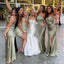 Sexy Mermaid Spaghetti Strap Side Slit Sleeveless Cheap Popular Long Wedding Party Bridesmaid Dresses Online, CP205